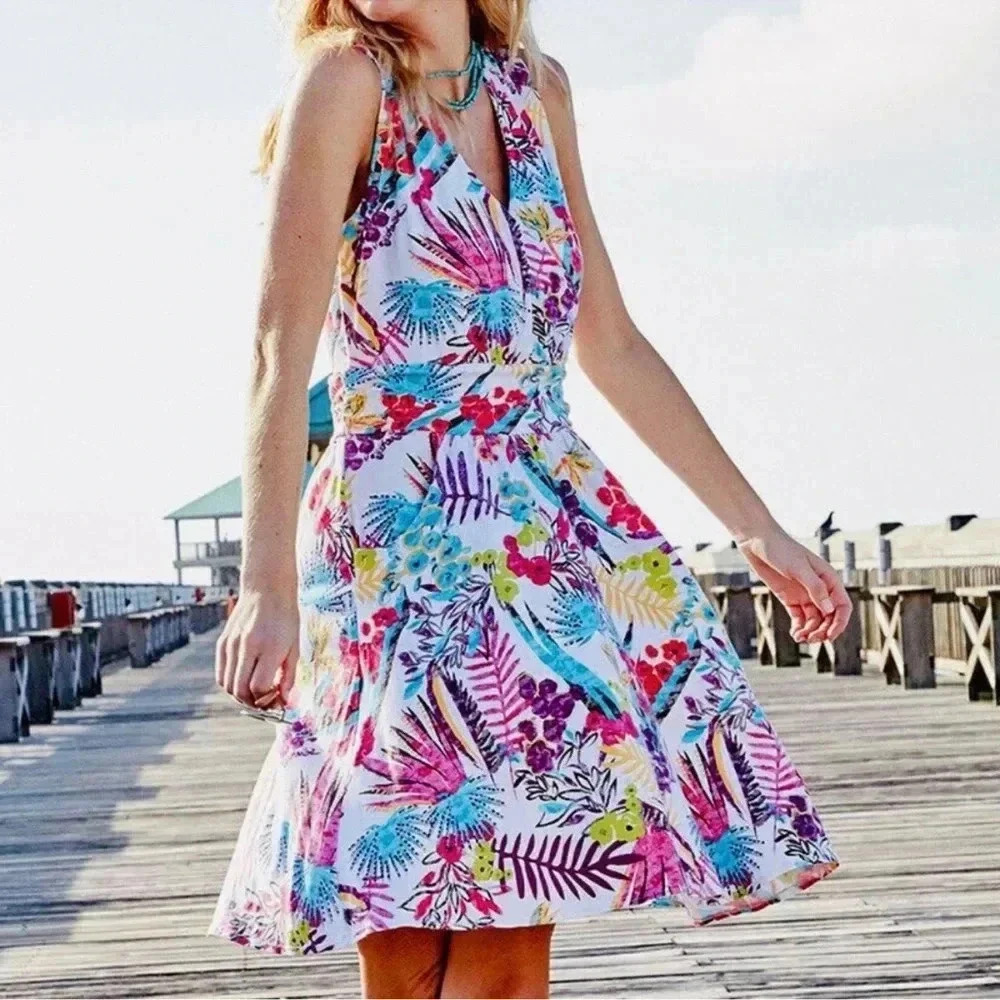 Fresh Produce‎ Bright Botanical Lily Dress XL